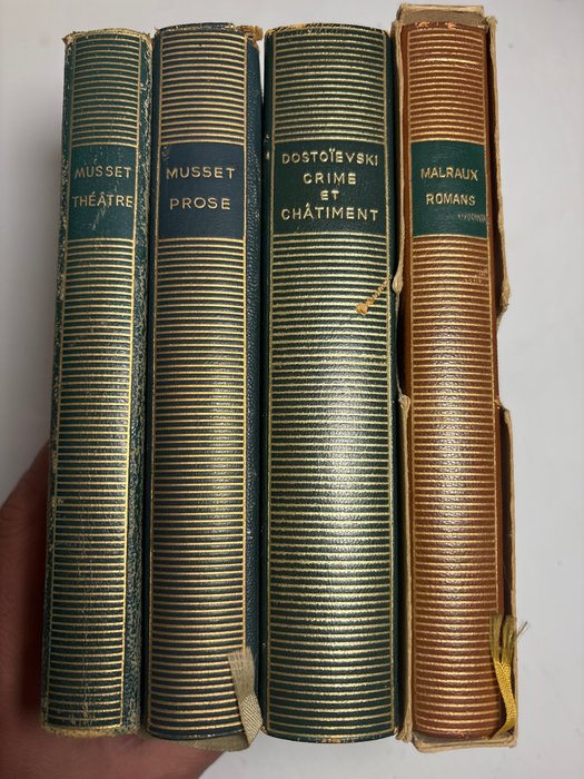 Alfred de Musset / Fio dor Dostoïevski / André Malraux - Lot de 4 volumes La Pléiade - 1947-1954