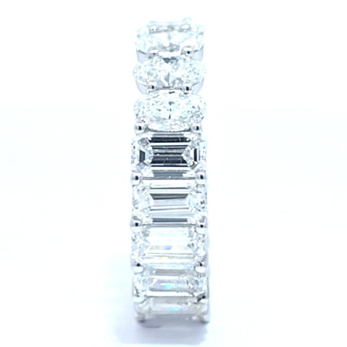 Ring Platin -  4.87ct. tw. Diamant (Laboratoriedyrket) - Bryllupsband