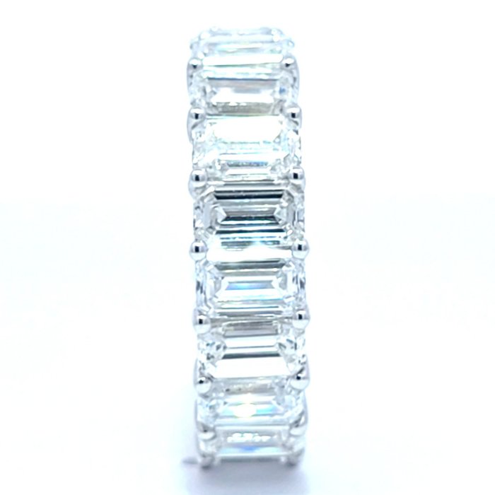 Ring Platin -  4.87ct. tw. Diamant (Laboratoriedyrket) - Bryllupsband