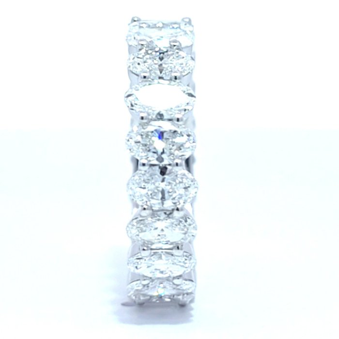 Ring Platin -  4.87ct. tw. Diamant (Laboratoriedyrket) - Bryllupsband