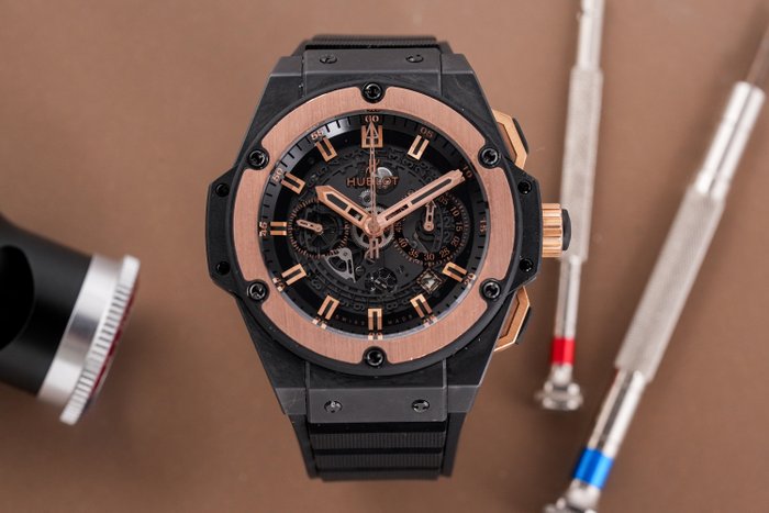 Hublot - King Power Unico 18k Rose Gold Ceramic Skeleton - 701.CO.0180.RX - Mænd - 2011-nu