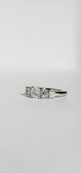 Forlovelsesring - 14 karat Hvidguld -  1.45ct. tw. Diamant (Natur) - Diamant