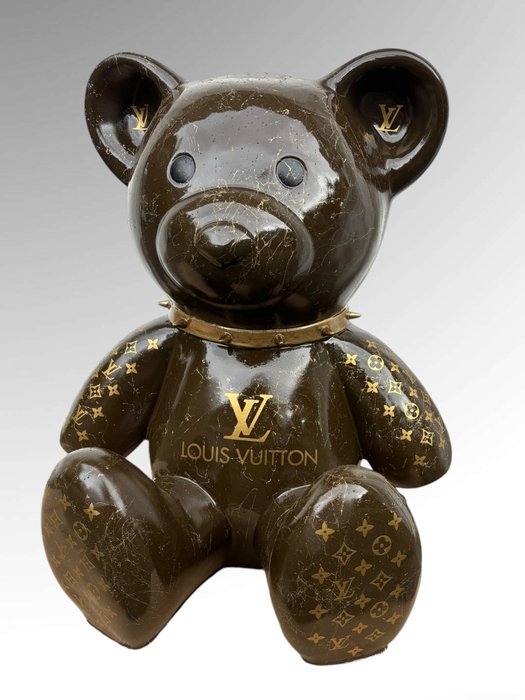 AmsterdamArts - XL Louis Vuitton Brown  marble gold teddy bear