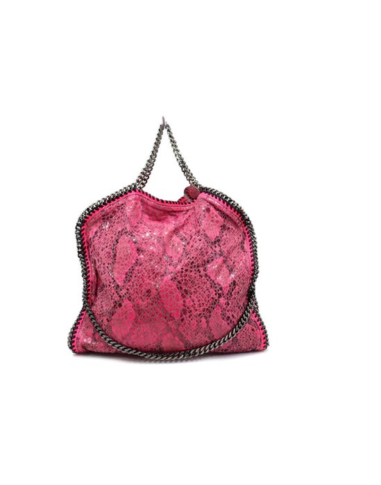 Stella McCartney - Falabella 3 catene stampa pitone rosa - Håndtaske