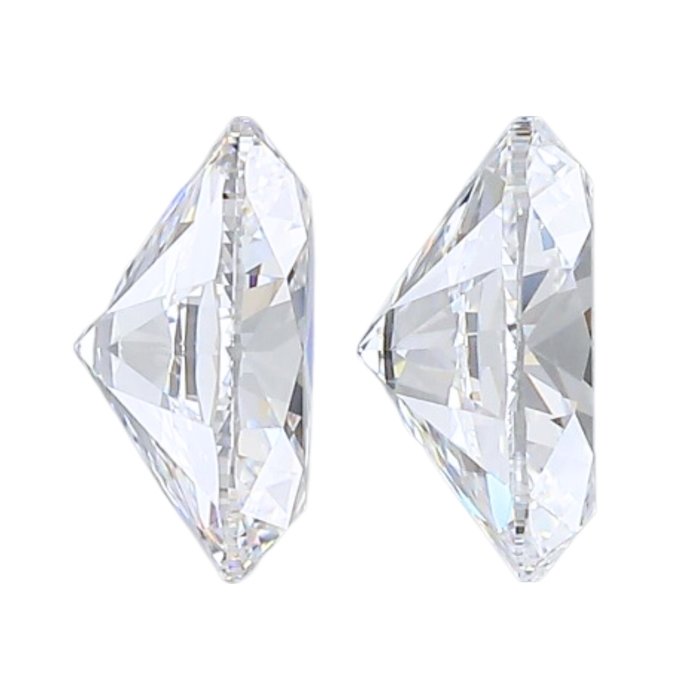 2 pcs Diamant  (Natur)  - 1.40 ct - Oval - D (farveløs) - VVS2 - Gemological Institute of America (GIA)