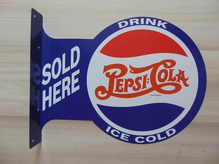 PepsiCola aluminium sign. - Tegn - Aluminium