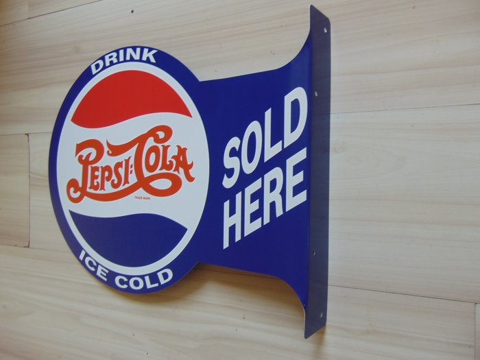 PepsiCola aluminium sign. - Tegn - Aluminium