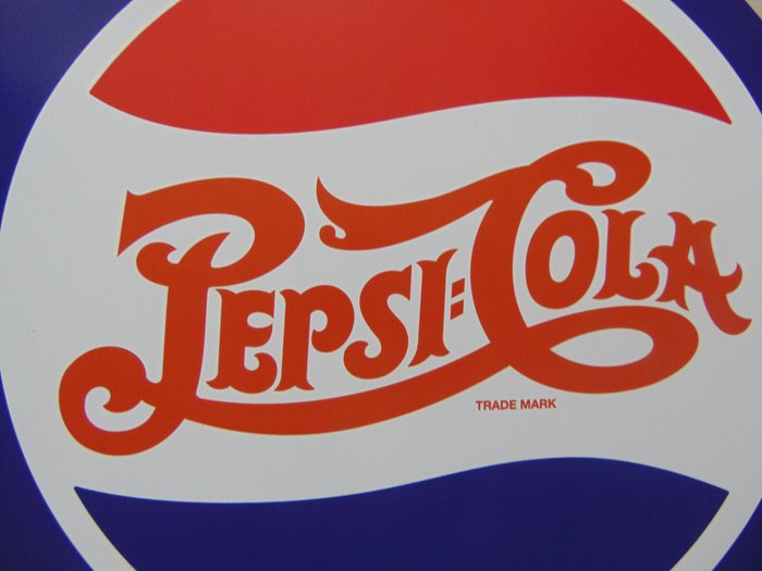 PepsiCola aluminium sign. - Tegn - Aluminium