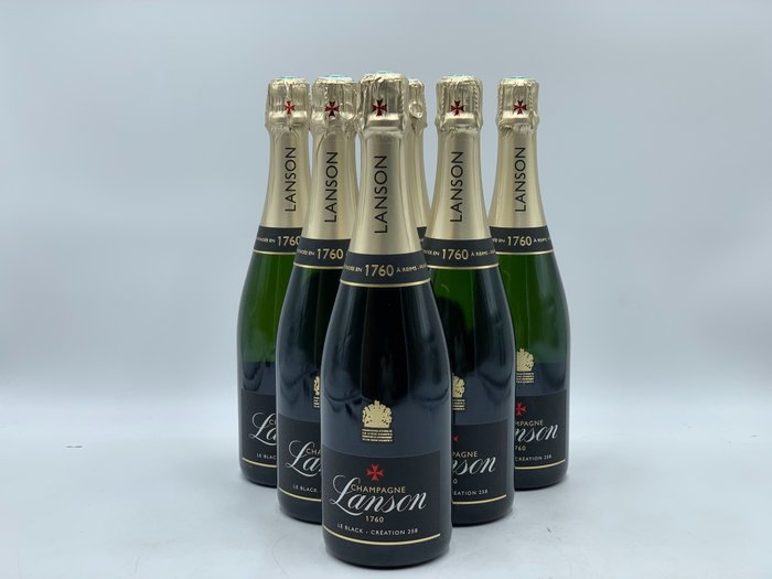 Lanson Black Création 258 - Champagne Brut - 6 Flasker (075 L)