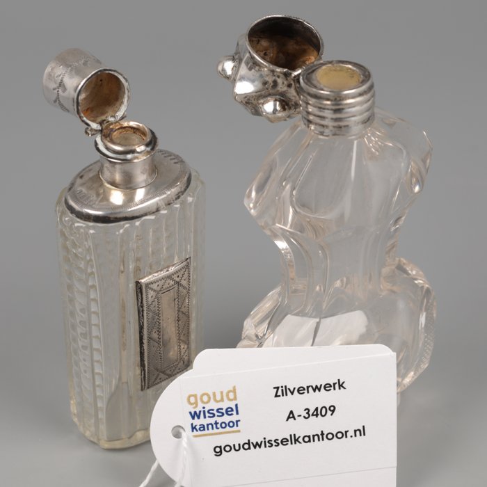 NO RESERVE Parfumflacon - Parfumeflaske (2) - .833 sølv