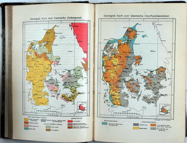 Daniel Bruun - Danmark: Land Og Folk, Historisk-Topografisk-Statistisk Haandbok - 5 banden - - 1919-1921