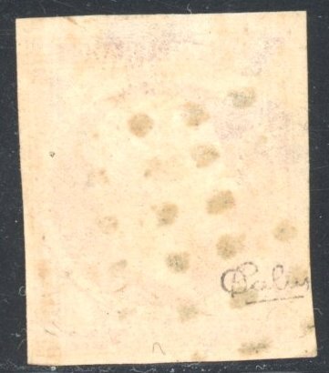 Frankrig 1853 - 1F karmin - VG margineret - Signerede kalve - Bedømmelse: €3.400 - Yvert 18