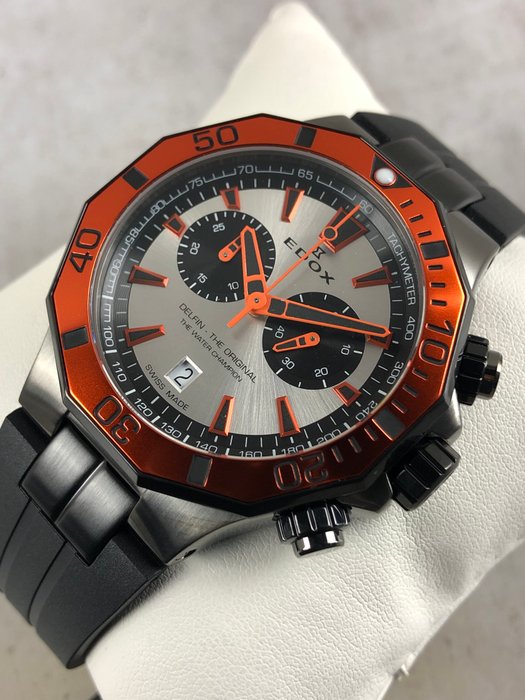 Edox - Delfin Chronograph - 10112-37GNOCA-ANO - Mænd - 2011-nu