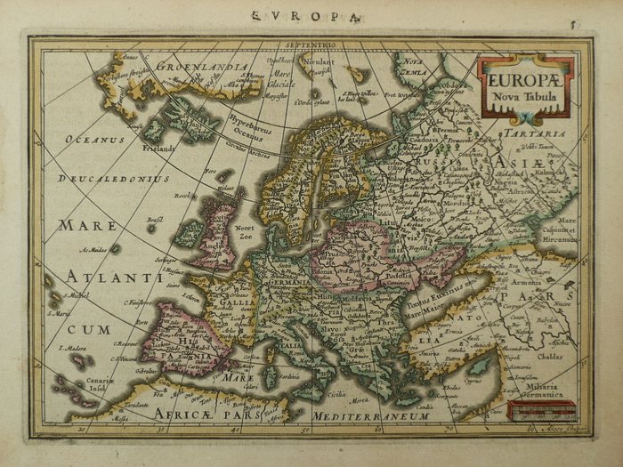 Europa - Polen / Island; Jodocus Hondius / Johannes Janssonius - Europae nova Tabula - 1621-1650