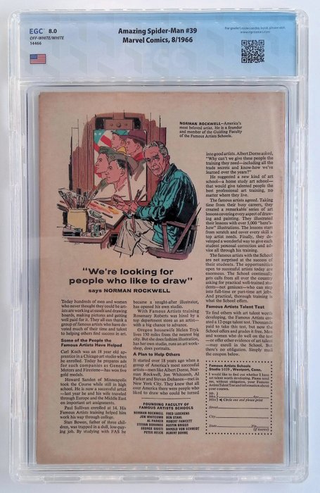 Amazing Spider-Man #39 - EGC graded 8.0 - 1 Graded comic - 1966