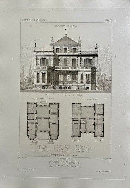 Eugene Emmanuelle Viollet Le Duc (XIX), d'après - Habitations Modernes