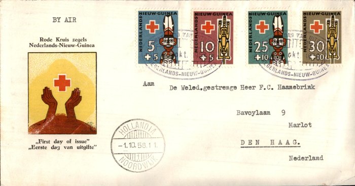 Ny Guinea - De Nederlandske Antiller - Surinam 1958/1979 - Samling af cirka 370 FDC'er - ofte med åben ventil - med varianter