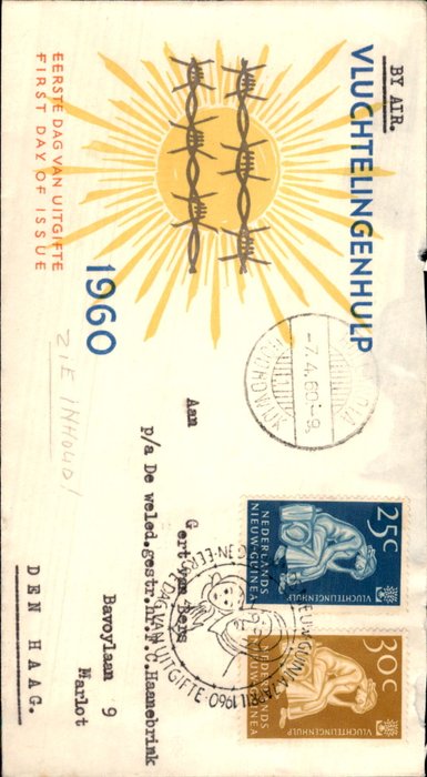 Ny Guinea - De Nederlandske Antiller - Surinam 1958/1979 - Samling af cirka 370 FDC'er - ofte med åben ventil - med varianter