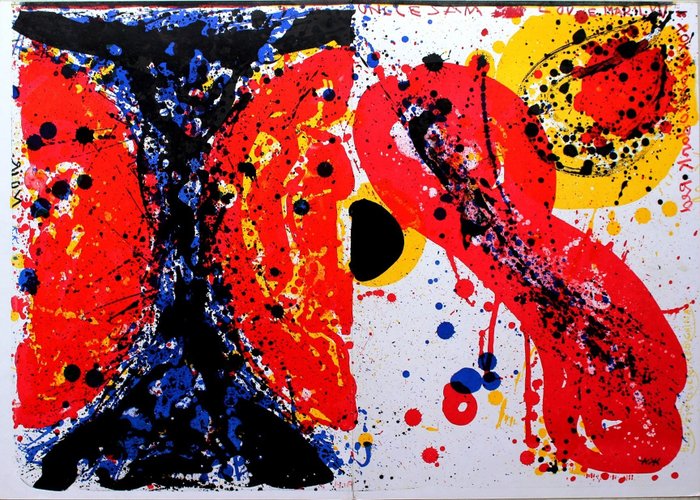 Sam Francis (1923-1994) - Uncle Sam love Marylin, from One Cent Life