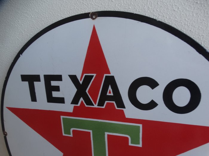 Emaljeplade - Texaco emaljejern