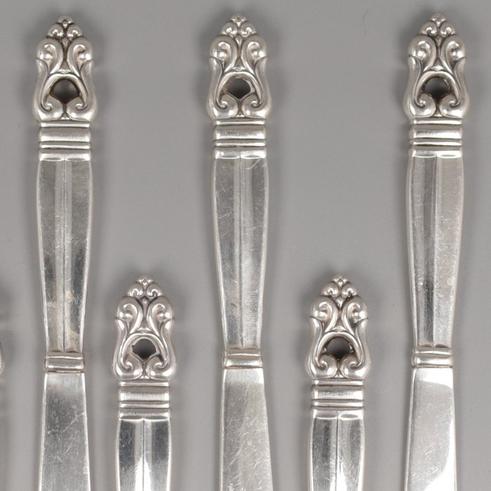 International Silver Company Botermes Model: Royal Danish - Bordknive sæt (6) - 925 sølv