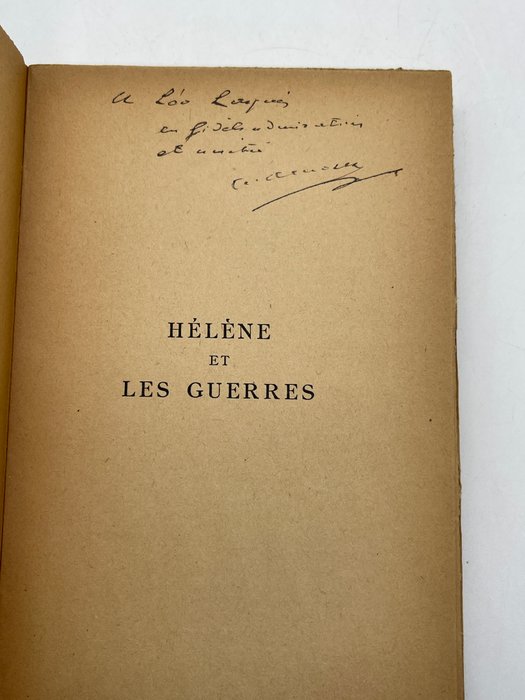 Alexandre Arnoux - Hélène et les Guerres [envoi à Léo Larguier] - 1945