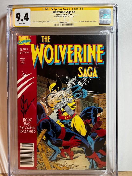 The Wolverine Saga 2 - Signed by Ray Thomas - 1 Signed graded comic - Første udgave - 1989 - CGC 9.4