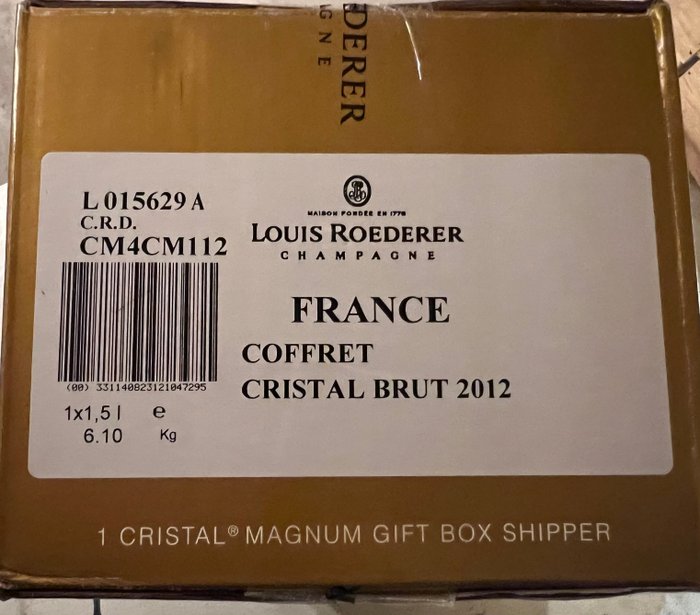 2012 Louis Roederer, Cristal - Champagne Brut - 1 Magnum (1,5 L)