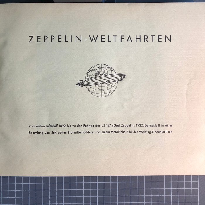 Tyske imperium - Zeppelin 1932 - Zeppelin verdensture, cigaret billedalbum med 264 bromid sølv fotos