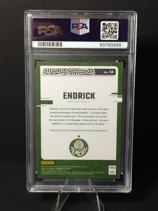 2023/24 Panini Donruss FIFA Endrick - Palmeiras #14 The Rookies PSA 9 Graded card