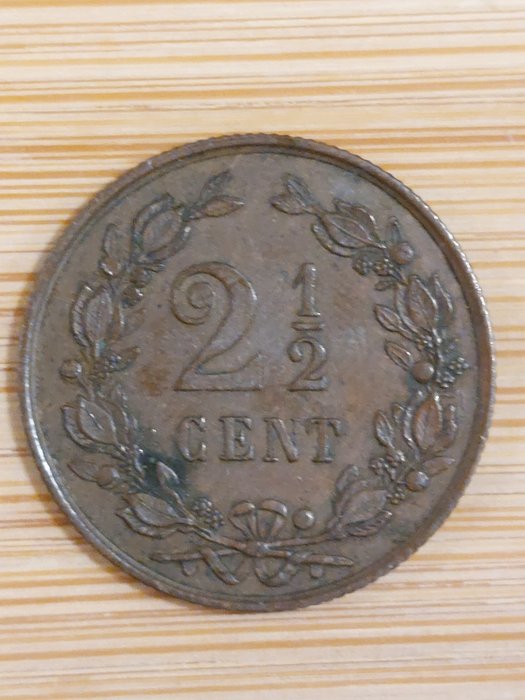 Holland. Willem III (1849-1890). 2½ Cents 1890  (Ingen mindstepris)