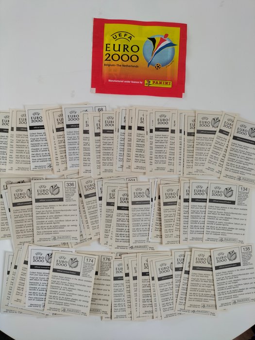 Panini - Euro 2000 - 100 loose stickers + 1x sealed pack - 1 Mixed collection