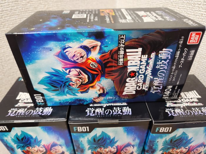 Bandai - 4 Booster box - Dragon Ball - Dragon ball Super Fusion World Card Game Awakened Pulse Booster box FB01 Japanese sealed - FB-01