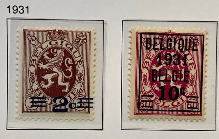 Belgien 1931/1935 - Samling af frimærker fra årene - OBP 600+ EUR