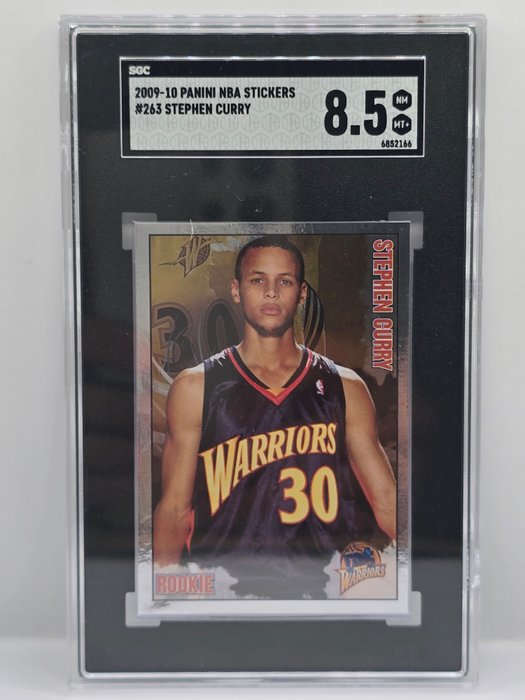 2009/10 Panini NBA Stickers Stephen Curry #263 Rookie - Foil SGC 8.5 - 1 Graded sticker