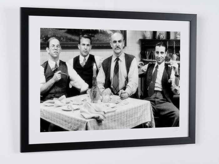 The Untouchables (1987) - Sean Connery, Kevin Costner, Charles Martin Smith  Andy Garcia - Fine Art Photography - Luxury Wooden Framed 70X50 cm - Limited Edition Nr 01 of 30 - Serial ID 17220 - Original Certificate (COA), Hologram Logo Editor and QR Code - 100% New items.