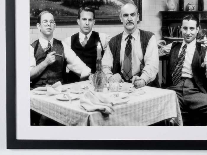 The Untouchables (1987) - Sean Connery, Kevin Costner, Charles Martin Smith  Andy Garcia - Fine Art Photography - Luxury Wooden Framed 70X50 cm - Limited Edition Nr 01 of 30 - Serial ID 17220 - Original Certificate (COA), Hologram Logo Editor and QR Code - 100% New items.