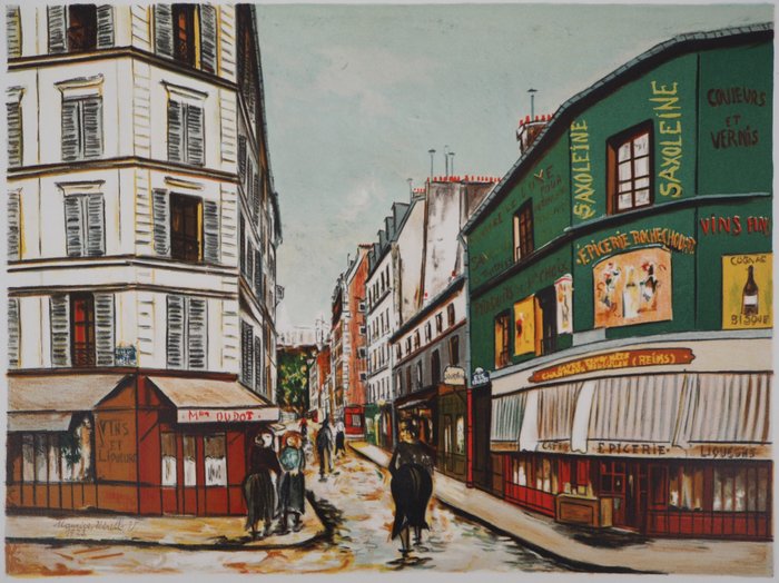 Maurice Utrillo (1883-1955) - Rue Seveste à Montmartre