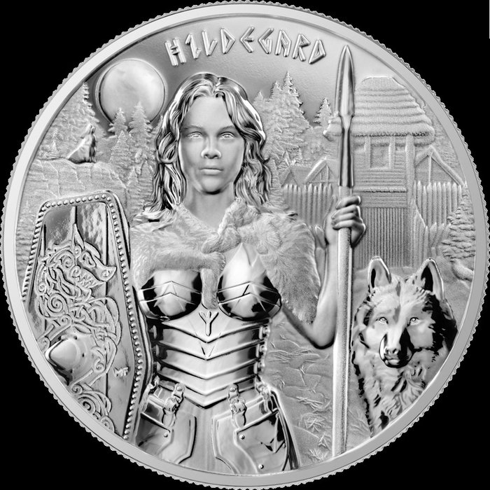 Tyskland. 5 Mark 2022 Valkyries - Hildegard, 1 Oz (.999)  (Ingen mindstepris)