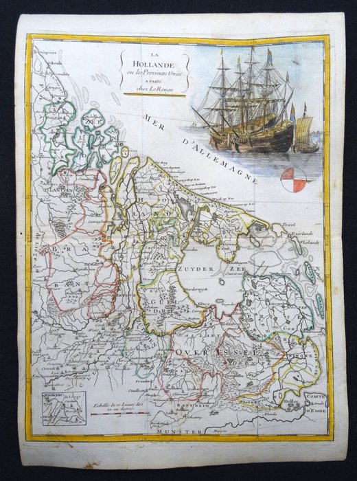 Holland - Holland, Holland, Zeeland, Friesland, Utrecht, Groningen, Gelderland, Overijssel - 7 provinser; G.L. Le Rouge - La Hollande ou les Provinces Unies - 1751-1760