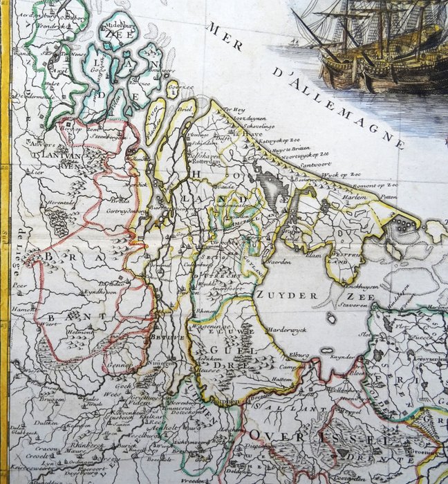 Holland - Holland, Holland, Zeeland, Friesland, Utrecht, Groningen, Gelderland, Overijssel - 7 provinser; G.L. Le Rouge - La Hollande ou les Provinces Unies - 1751-1760