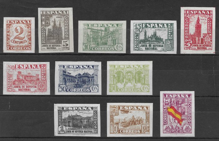 Spanien 1936/1937 - Forsvarsstyrelsen - Edifil 803s/813s**