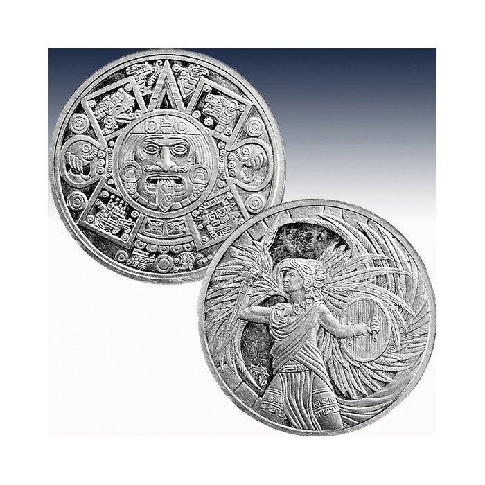 Mexico. Silver medal ND Aztec Eagle Warrior, 1 Oz (.999)  (Ingen mindstepris)