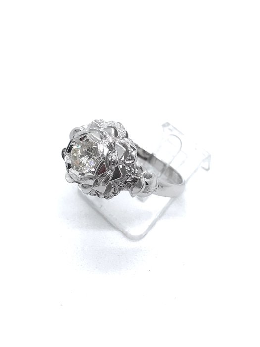 Ring - 18 kraat Hvidguld -  0.37ct. tw. Diamant (Natur)