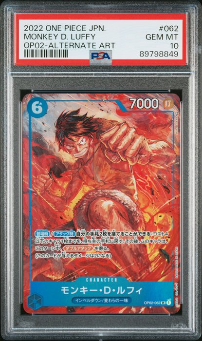 One Piece - 1 Graded card - One Piece - Luffy - PSA 10