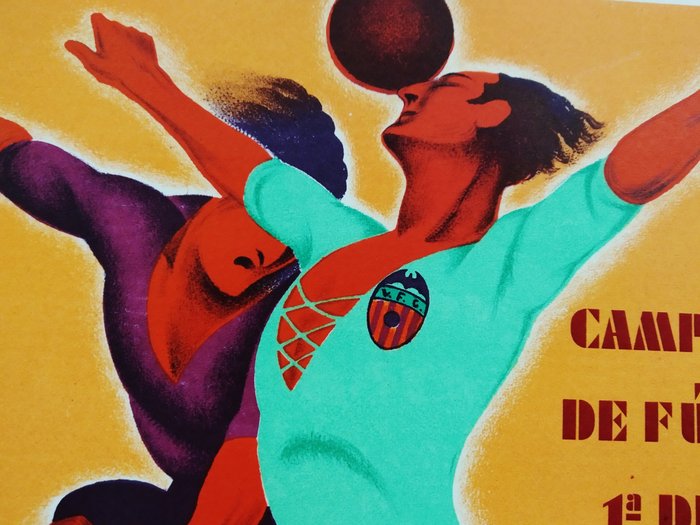 Tormo - Poster Football.  Year 1931 - Mestalla, (Valencia) - Real Madrid. 1ª Division - 1930‹erne