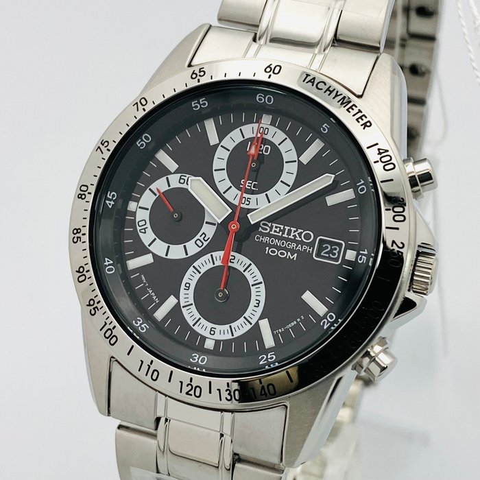 Seiko - Seiko Chronograph Black Rally Dial 100m - Ingen mindstepris - Mænd - 2011-nu