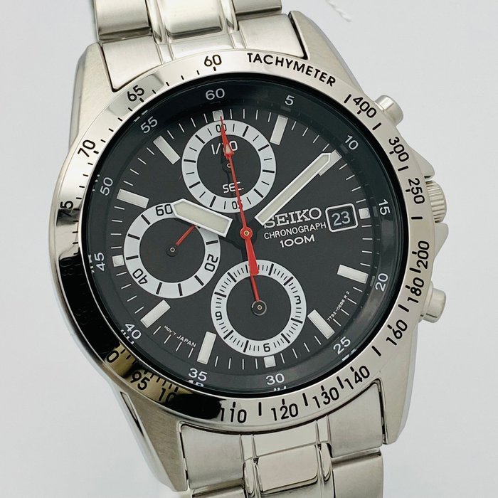 Seiko - Seiko Chronograph Black Rally Dial 100m - Ingen mindstepris - Mænd - 2011-nu