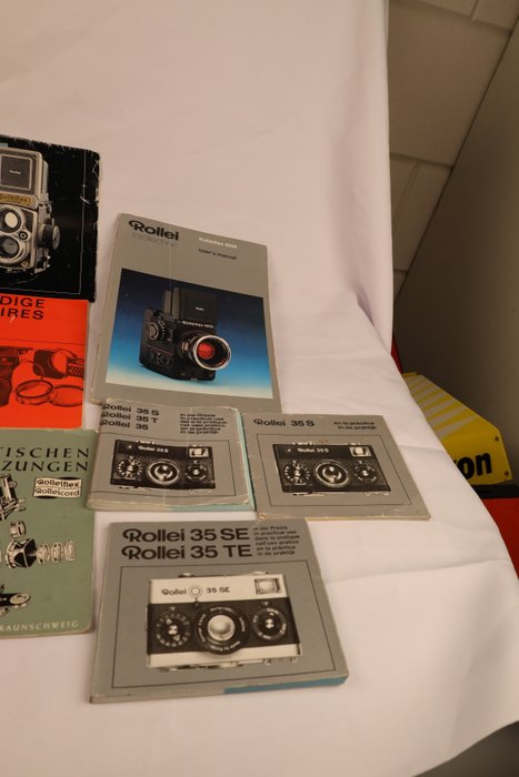 Rollei en Rolleiflex boeken en gebruikershandleidingen (verschillende soorten) Analogt kamera