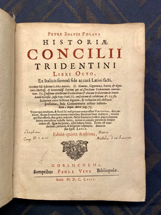 Petri Suavis Polani - Historiae Concilii Tridentini - 1658